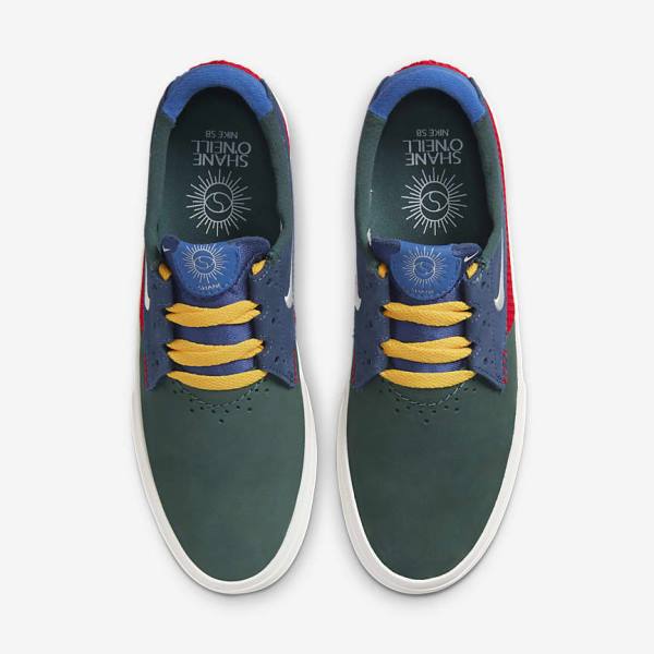 Nike SB Shane Skateschoenen Heren Groen Rood Donkerblauw | NK964SMZ