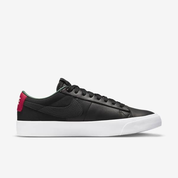 Nike SB Zoom Blazer Low Pro GT Premium Sneakers Dames Zwart Rood Zwart | NK067ABM