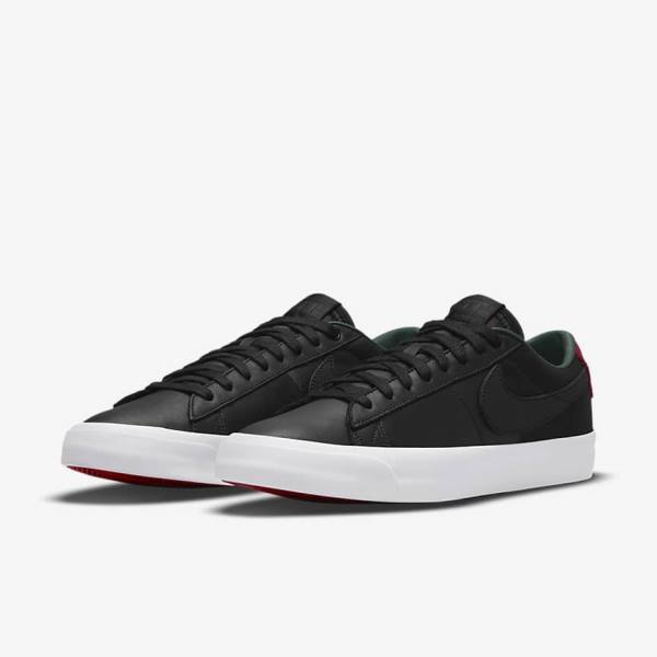 Nike SB Zoom Blazer Low Pro GT Premium Sneakers Dames Zwart Rood Zwart | NK067ABM