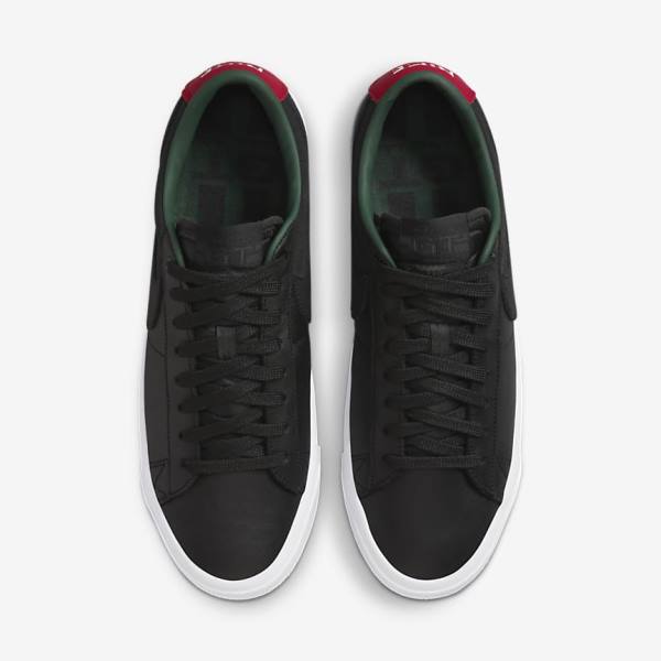 Nike SB Zoom Blazer Low Pro GT Premium Skateschoenen Dames Zwart Rood Zwart | NK438HGO