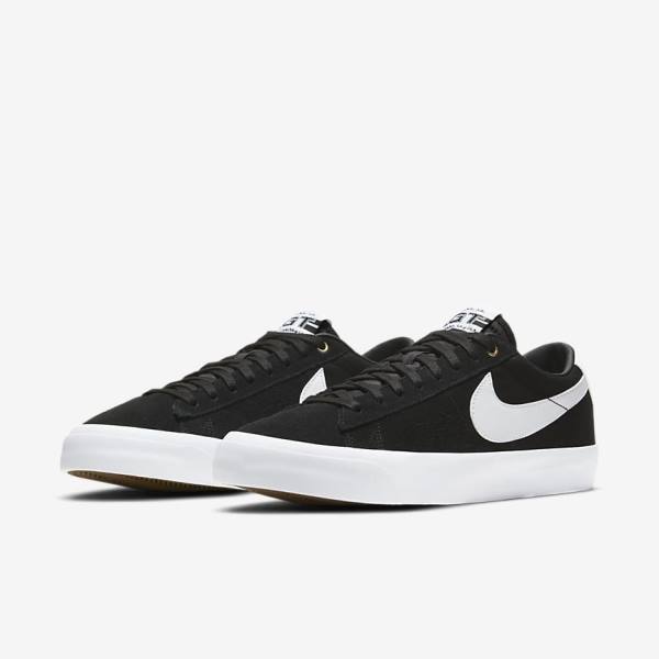 Nike SB Zoom Blazer Low Pro GT Skateschoenen Dames Zwart Lichtbruin Wit | NK684UMK