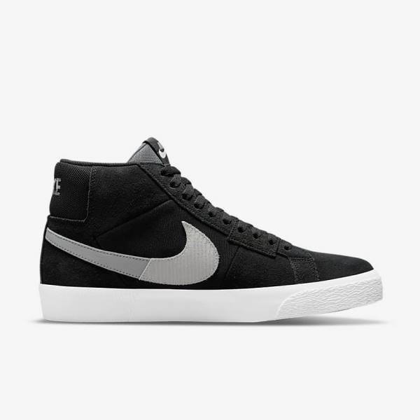 Nike SB Zoom Blazer Mid Premium Skateschoenen Dames Zwart Grijs Wit | NK017DOS