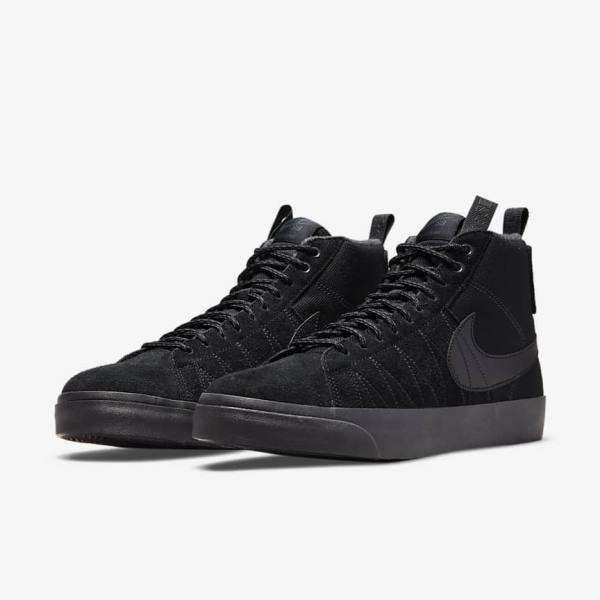 Nike SB Zoom Blazer Mid Premium Skateschoenen Heren Zwart Donkergrijs | NK421EYL