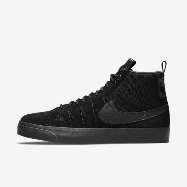 Nike SB Zoom Blazer Mid Premium Skateschoenen Heren Zwart Donkergrijs | NK421EYL