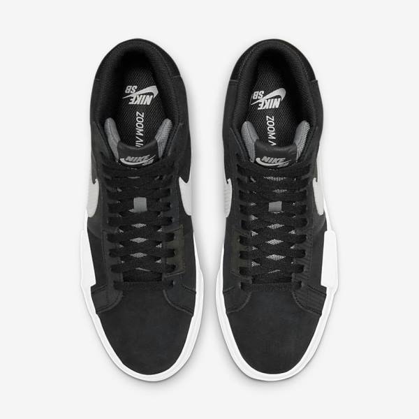 Nike SB Zoom Blazer Mid Premium Skateschoenen Heren Zwart Grijs Wit | NK436RBN