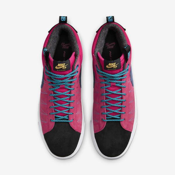 Nike SB Zoom Blazer Mid Premium Skateschoenen Dames Roze Blauw Koningsblauw Blauw | NK562SVD