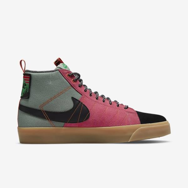 Nike SB Zoom Blazer Mid Premium Skateschoenen Dames Wit Bruin Zwart | NK691VIG