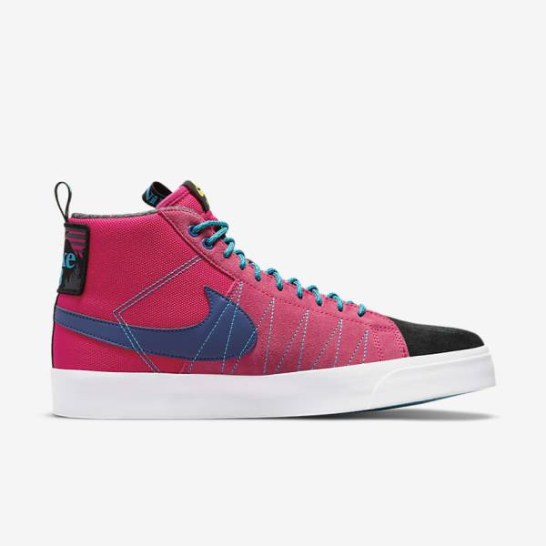 Nike SB Zoom Blazer Mid Premium Sneakers Heren Roze Blauw Koningsblauw Blauw | NK108LED