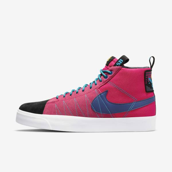 Nike SB Zoom Blazer Mid Premium Sneakers Dames Roze Blauw Koningsblauw Blauw | NK802XTU