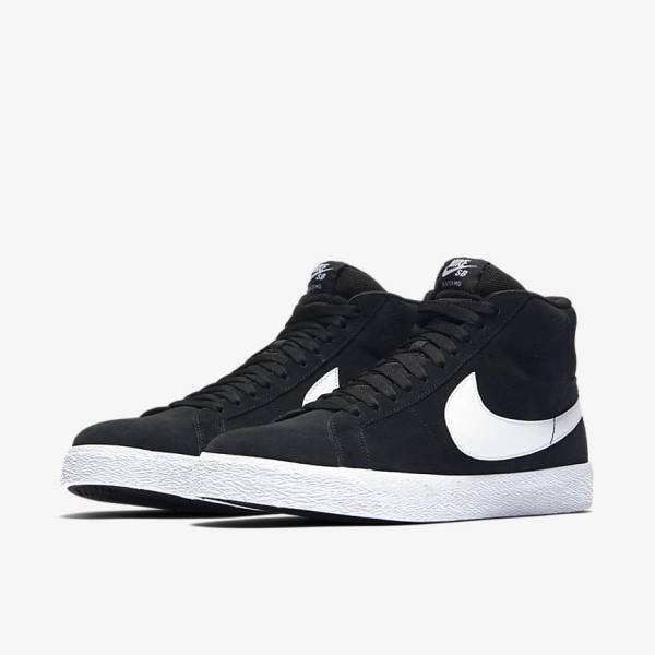 Nike SB Zoom Blazer Mid Skateschoenen Dames Zwart Wit | NK584VMB