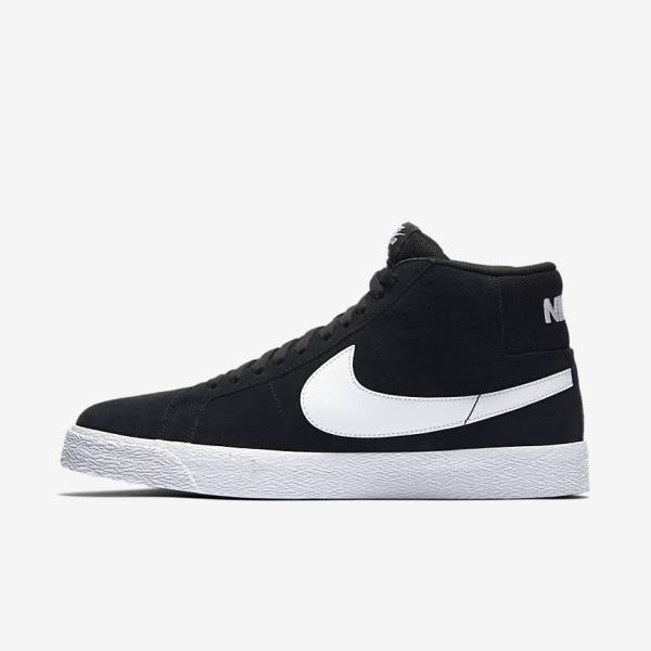 Nike SB Zoom Blazer Mid Skateschoenen Dames Zwart Wit | NK584VMB