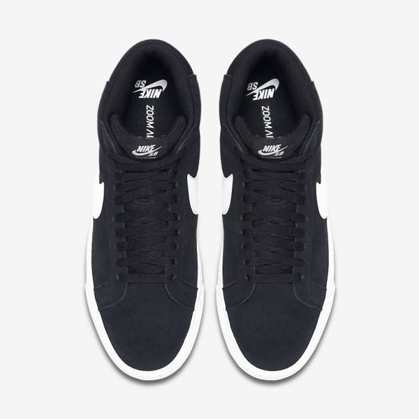 Nike SB Zoom Blazer Mid Sneakers Heren Zwart Wit | NK832VPA