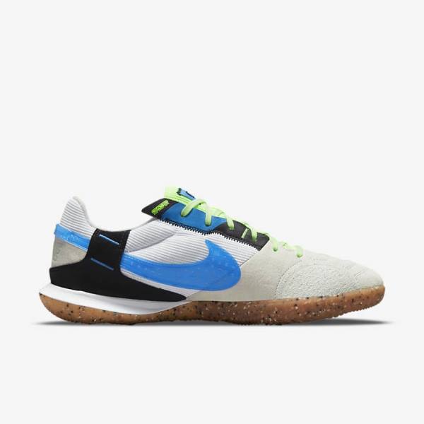 Nike Streetgato Voetbalschoenen Heren Wit Zwart Lichtgroen Lichtblauw | NK601VWT