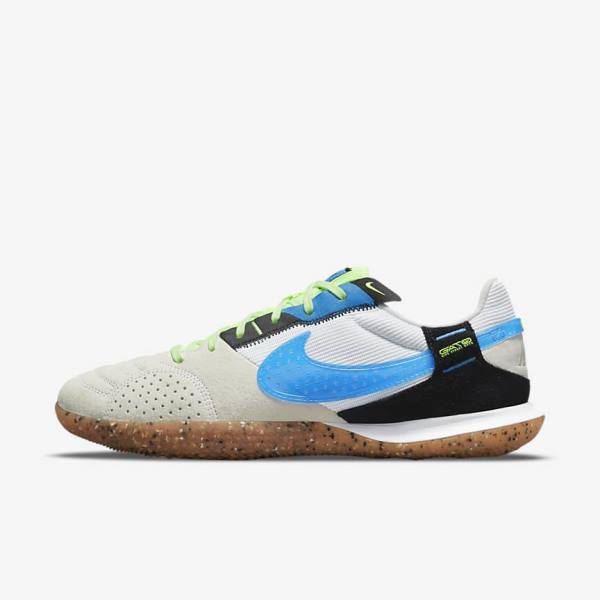 Nike Streetgato Voetbalschoenen Heren Wit Zwart Lichtgroen Lichtblauw | NK601VWT