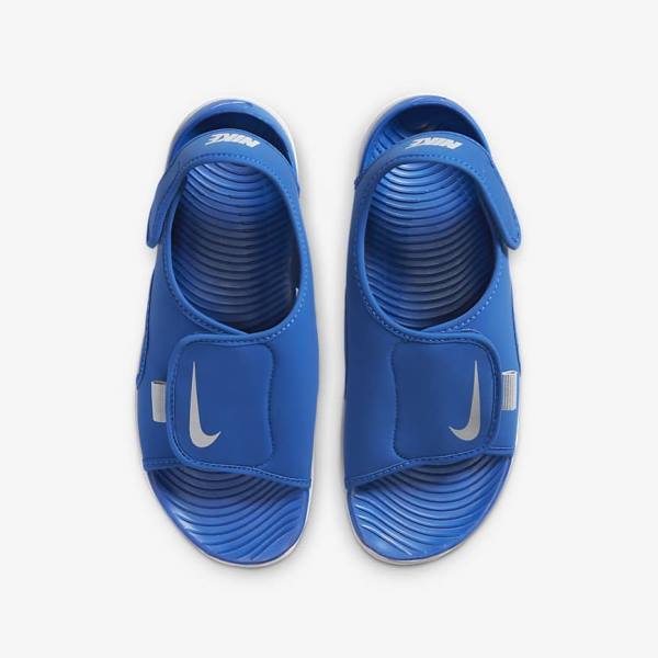 Nike Sunray Adjust 5 V2 Younger and Older Sandalen Kinderen Koningsblauw Grijs | NK570KSW