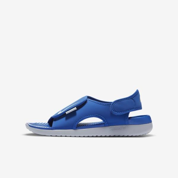 Nike Sunray Adjust 5 V2 Younger and Older Sandalen Kinderen Koningsblauw Grijs | NK570KSW