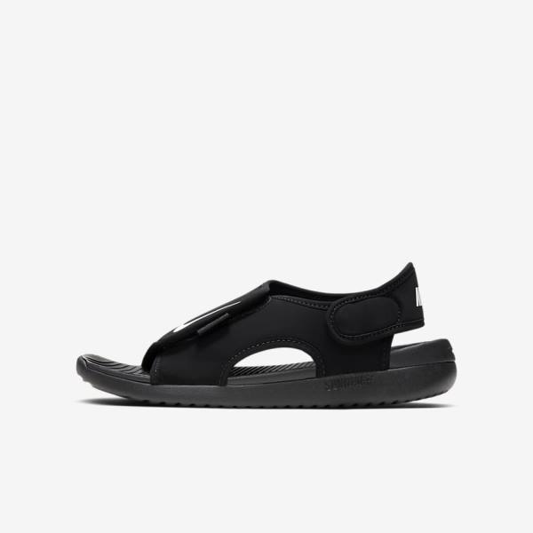 Nike Sunray Adjust 5 V2 Younger and Older Sandalen Kinderen Zwart Wit | NK893AOU