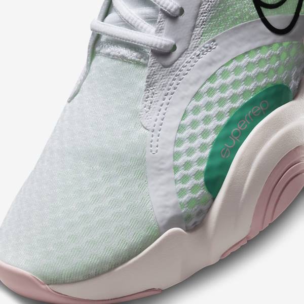 Nike SuperRep Go 2 Fitness Schoenen Dames Wit Groen Lichtroze Zwart | NK097QIG