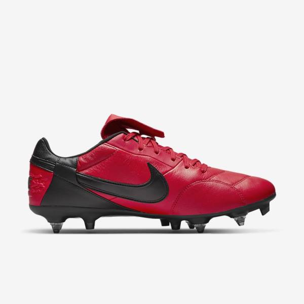 Nike The Premier 3 SG-PRO Anti-Clog Traction Soft-Ground Voetbalschoenen Heren Rood Zwart | NK749EHR