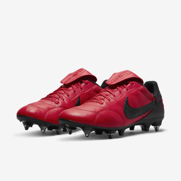 Nike The Premier 3 SG-PRO Anti-Clog Traction Soft-Ground Voetbalschoenen Heren Rood Zwart | NK749EHR