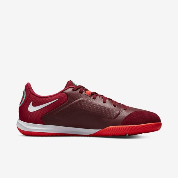 Nike Tiempo Legend 9 Academy IC Indoor-Court Voetbalschoenen Heren Rood Lichtrood Wit | NK162SUM