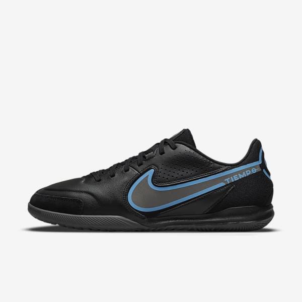 Nike Tiempo Legend 9 Academy IC Indoor-Court Voetbalschoenen Dames Zwart Grijs | NK453UZM