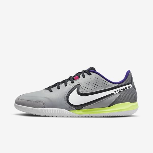 Nike Tiempo Legend 9 Academy IC Indoor-Court Voetbalschoenen Heren Lichtgrijs Wit | NK475AVC