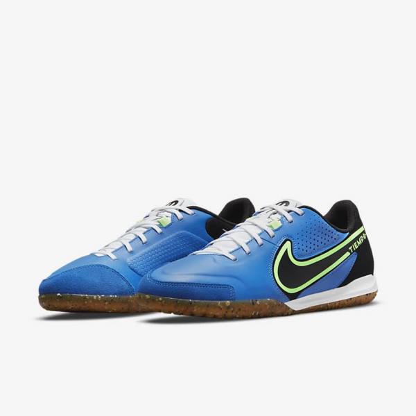 Nike Tiempo Legend 9 Academy IC Indoor-Court Voetbalschoenen Dames Lichtblauw Lichtgroen Bruin Zwart | NK503WIS