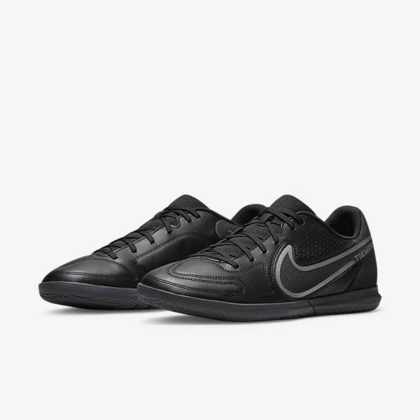 Nike Tiempo Legend 9 Club IC Indoor-Court Voetbalschoenen Heren Zwart Donkergrijs | NK015GKL