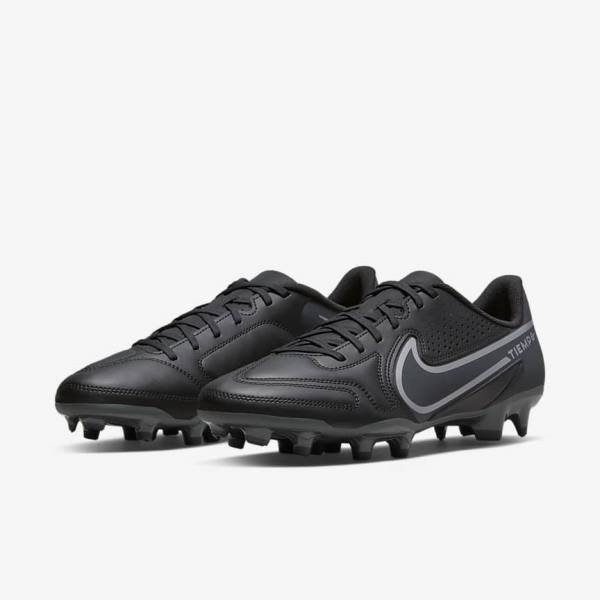 Nike Tiempo Legend 9 Club MG Multi-Ground Voetbalschoenen Heren Zwart Donkergrijs | NK107OZM