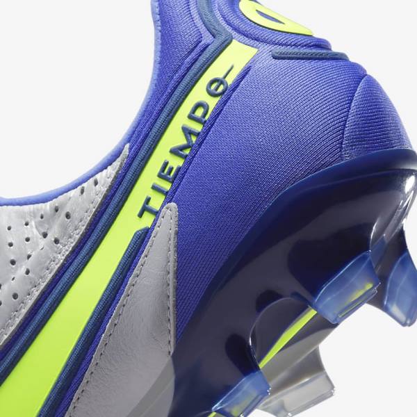 Nike Tiempo Legend 9 Elite FG Firm-Ground Voetbalschoenen Dames Grijs Blauw | NK103TLF