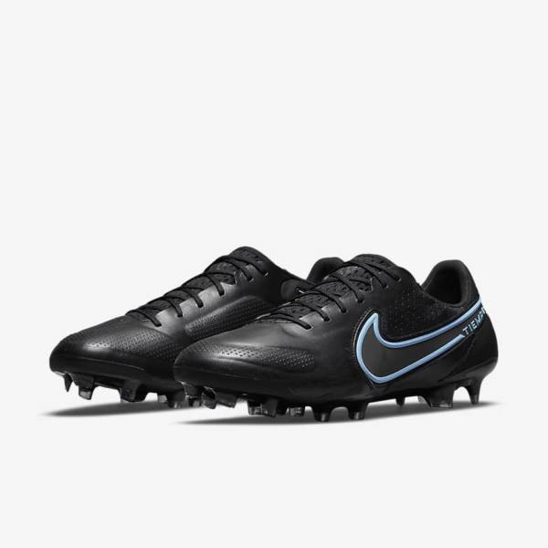 Nike Tiempo Legend 9 Elite FG Firm-Ground Voetbalschoenen Heren Zwart Grijs | NK179WCN