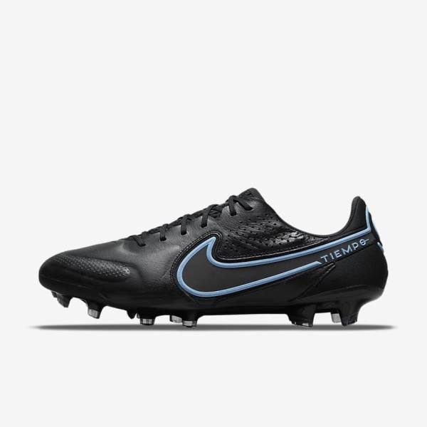 Nike Tiempo Legend 9 Elite FG Firm-Ground Voetbalschoenen Heren Zwart Grijs | NK179WCN