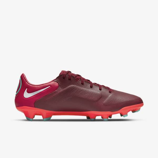 Nike Tiempo Legend 9 Pro FG Firm-Ground Voetbalschoenen Dames Rood Wit | NK531VKI