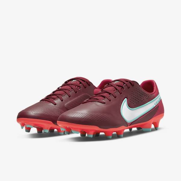 Nike Tiempo Legend 9 Pro FG Firm-Ground Voetbalschoenen Dames Rood Wit | NK531VKI