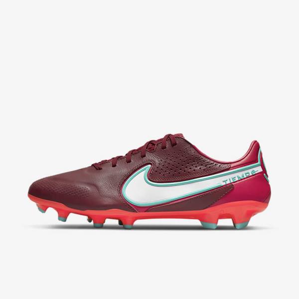 Nike Tiempo Legend 9 Pro FG Firm-Ground Voetbalschoenen Dames Rood Wit | NK531VKI