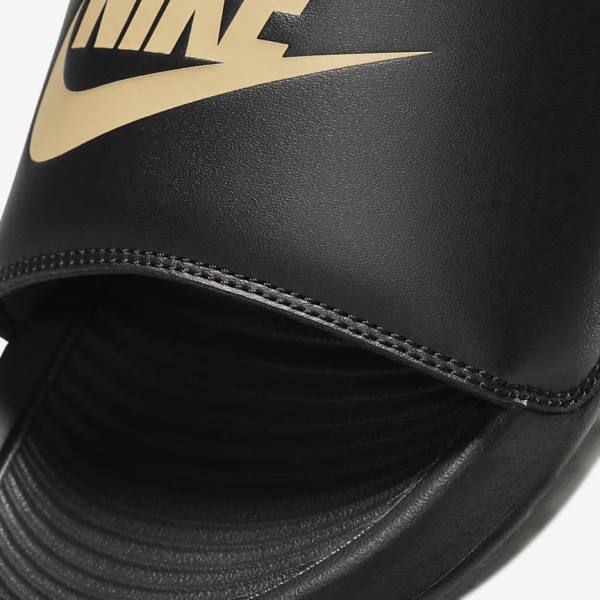 Nike Victori One Badslippers Heren Zwart Metal Goud | NK180LWS