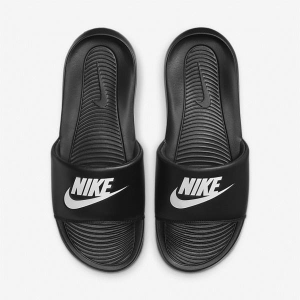 Nike Victori One Badslippers Heren Zwart Wit | NK357RXM