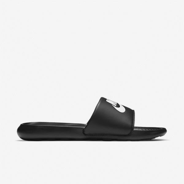 Nike Victori One Badslippers Heren Zwart Wit | NK357RXM