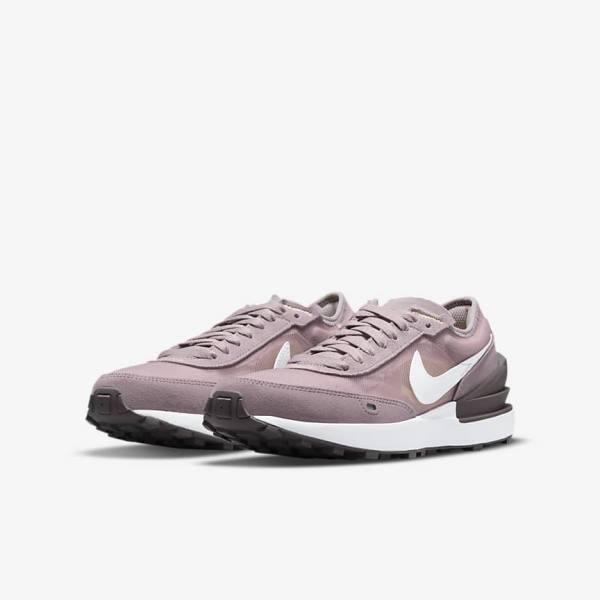 Nike Waffle One Older Sneakers Kinderen Roze Lichtpaars Wit | NK629SBI