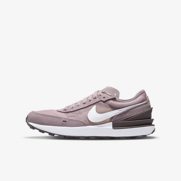 Nike Waffle One Older Sneakers Kinderen Roze Lichtpaars Wit | NK629SBI