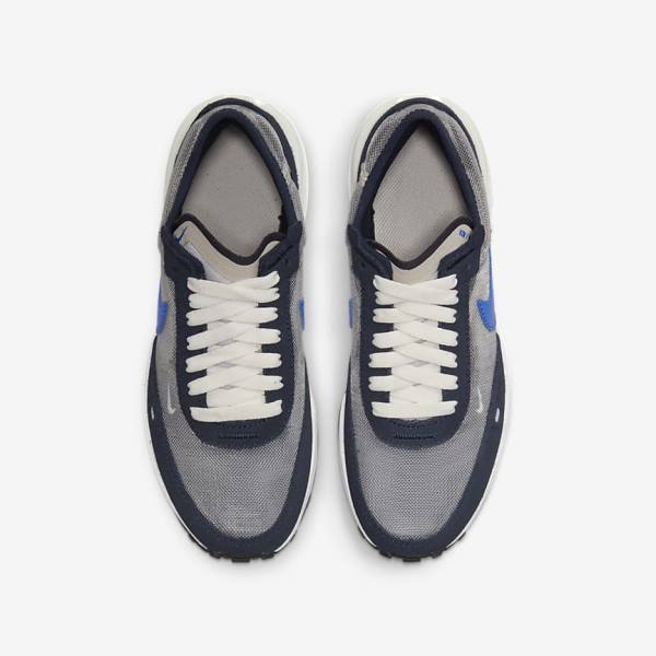 Nike Waffle One Older Sneakers Kinderen Donkerobsidian Zwart Koningsblauw | NK846RUI