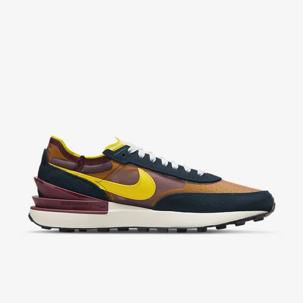 Nike Waffle One SE Sneakers Heren Donkerblauw Wit Geel | NK921JGO