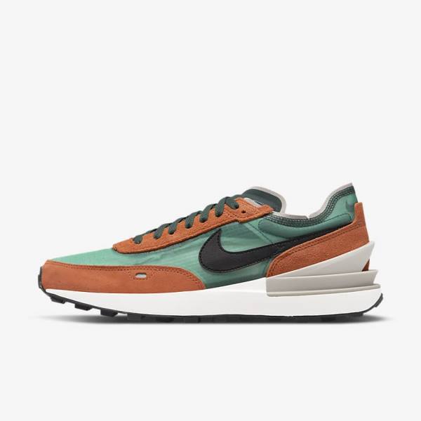 Nike Waffle One SE Sneakers Heren Groen Rood Oranje Zwart | NK953GRE