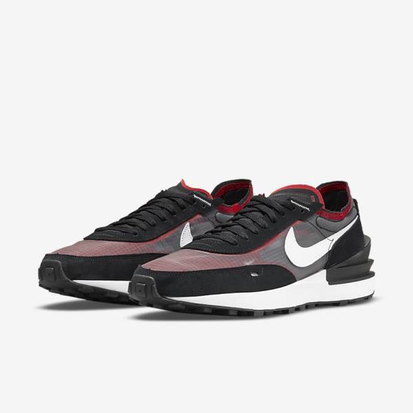 Nike Waffle One SE Sneakers Heren Zwart Rood Wit | NK870NOZ