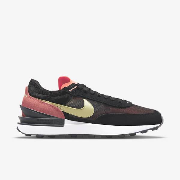 Nike Waffle One Sneakers Dames Zwart Rood Lichtgroen | NK103FSC