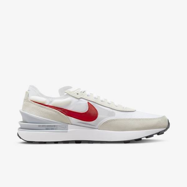 Nike Waffle One Sneakers Heren Wit Groen Metal Zilver Rood | NK037JFA