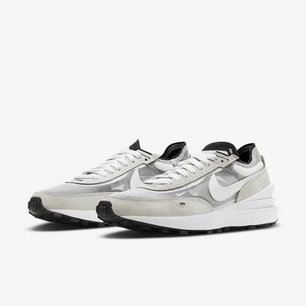 Nike Waffle One Sneakers Heren Wit Zwart Oranje | NK472ADY