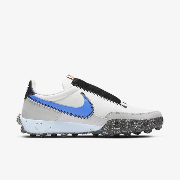 Nike Waffle Racer Crater Sneakers Dames Wit Zwart Blauw | NK861PDC