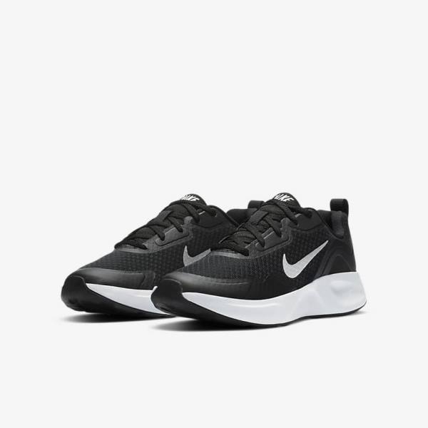 Nike WearAllDay Older Sneakers Kinderen Zwart Wit | NK479SCO